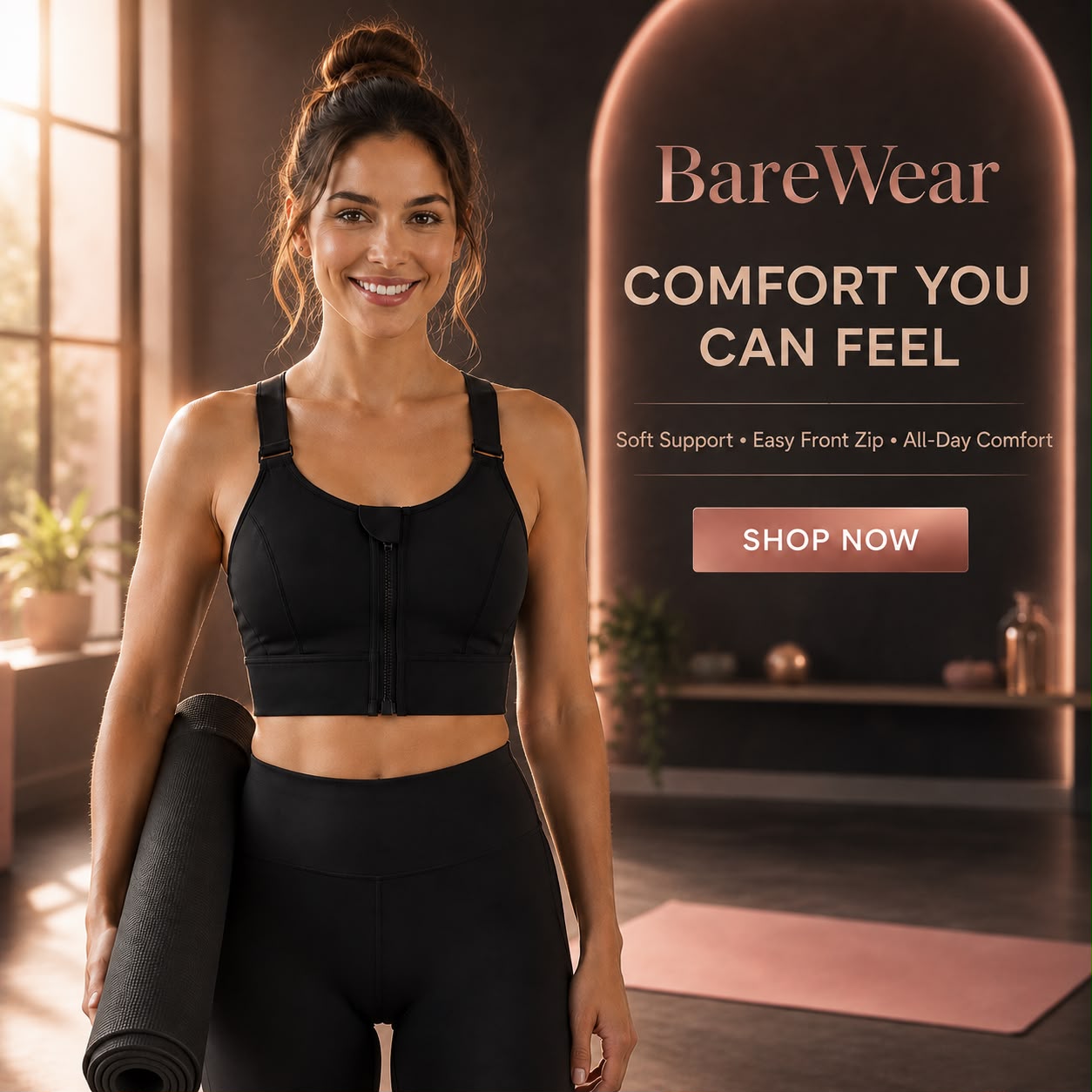 Adjustable Zero-Bounce Sports Bra