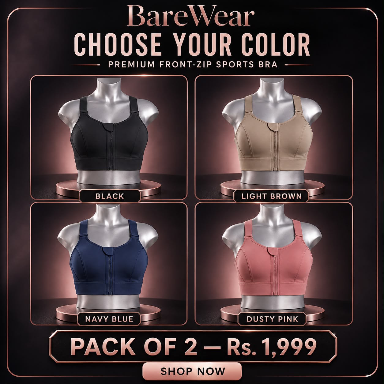 Adjustable Zero-Bounce Sports Bra